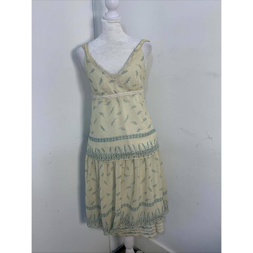 Kenzie 2 Piece Top & Skirt Set Y2K Boho 100% Silk Sz 4 Lined Side Zip